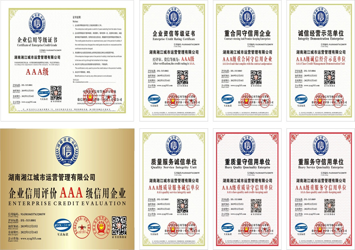 重合同守信用企业证书